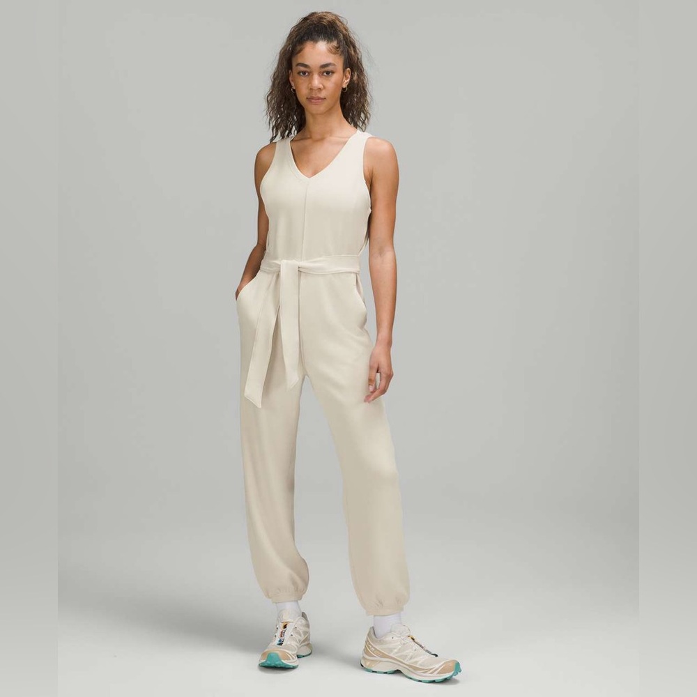 Lululemon•Ease of it All•Belted Softstreme Jumpsuit•White Opal•Unworn New• 8